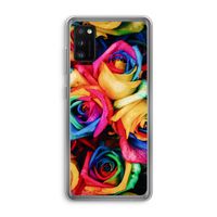 Neon bloemen: Samsung Galaxy A41 Transparant Hoesje Neon bloemen: Samsung Galaxy A41 Transparant Hoesje