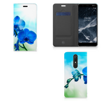 Nokia 5.1 (2018) Smart Cover Orchidee Blauw - Cadeau voor je Moeder