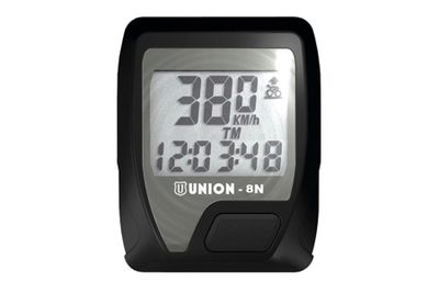 Union Fietscomputer 8 functies - Zwart