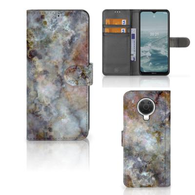 Nokia G10 | G20 | Bookcase | Marmer Grijs