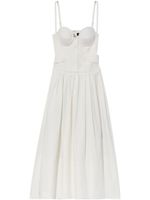 Proenza Schouler robe-bustier mi-longue plissée - Blanc