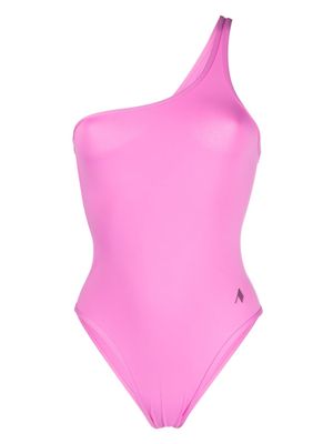 The Attico maillot de bain à logo imprimé - Rose