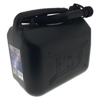 Jerrycan - kunststof - voor brandstof - 10 liter - zwart   - - thumbnail