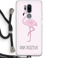 Pink positive: LG G7 Thinq Transparant Hoesje met koord