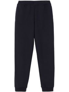 Burberry pantalon de jogging en coton à patch logo - Bleu