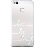 Huawei P9 Lite transparant hoesje - Live, love, laugh