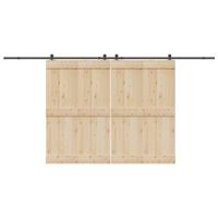 VidaXL Doos met onderdelen voor schuifdeur 427 cm staal zwart