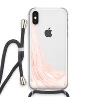Peach bath: iPhone XS Transparant Hoesje met koord
