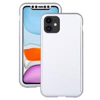 Voor iPhone 11 schokbestendige PC volledige dekking beschermhoes met gehard glas film (zilver)