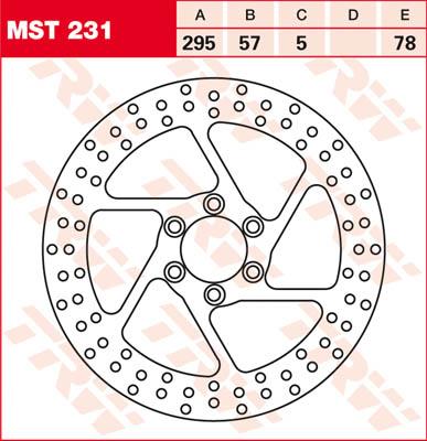 TRW Remschijf, remschijven voor de moto, MST231