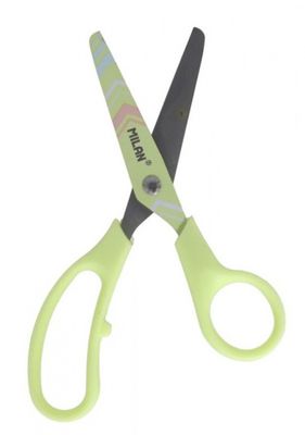 Milan schaar Basic 13,4 cm staal geel