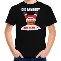 Fun Kerstshirt / outfit Did anybody hear my fart zwart voor kinderen - thumbnail