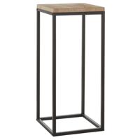 Mica Decorations Bijzettafel - 1x - vierkant - hout en metaal - 35 x 81 cm