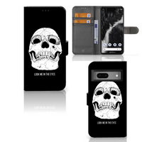 Telefoonhoesje met Naam Google Pixel 7 Skull Eyes - thumbnail