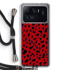 Red Leopard: Xiaomi Mi 11 Ultra Transparant Hoesje met koord