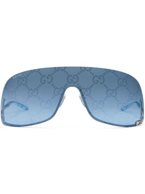 Gucci Eyewear lunettes de soleil à monture oversize - Bleu