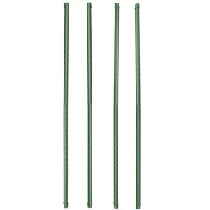 Nature 6x stuks planten stokken/plantensteun/tonkinstokken - groen - 90 cm - geplastificeerd metaal