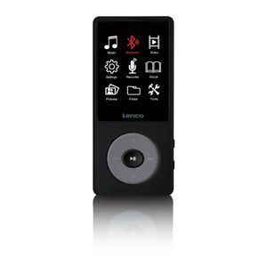 MP3/MP4 speler met Bluetooth® en 8GB intern geheugen Lenco Zwart-Grijs