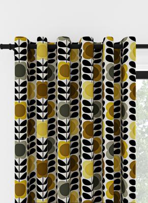 Orla Kiely - Ringgordijn - Spot Flower Stem Yellow & Grey