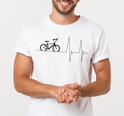 T-shirt fiets met hartslag
