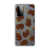 Hands dark: Samsung Galaxy A72 Transparant Hoesje