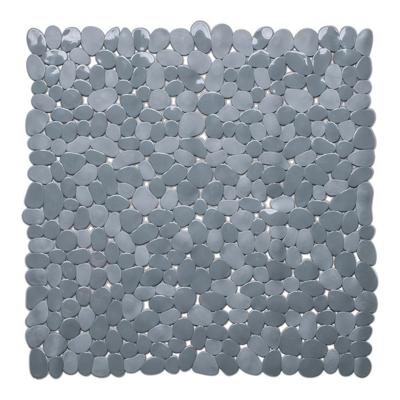 Douche mat - grijs - 53 x 53 cm - vierkant - Schimmelbestendig - Anti-slip