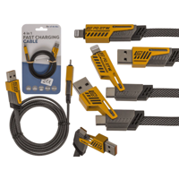 4-in-1 Snellaadkabel - USB-C, Lightning, Micro-USB - 1m - Duurzaam