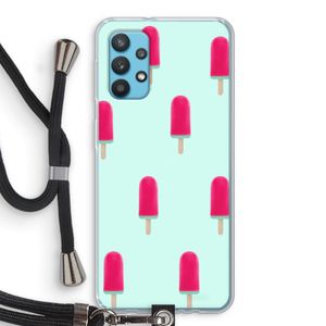 Waterijsje: Samsung Galaxy A32 4G Transparant Hoesje met koord