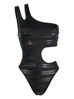 Balmain maillot de bain à logo imprimé - Noir