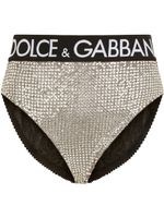 Dolce & Gabbana culotte taille-haute à ornements en cristal - Noir - thumbnail