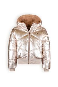 NoBell Meisjes winterjas bomber met capuchon - Boy - Pearled ivoor