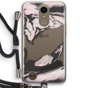 Roze stroom: LG K10 (2017) Transparant Hoesje met koord