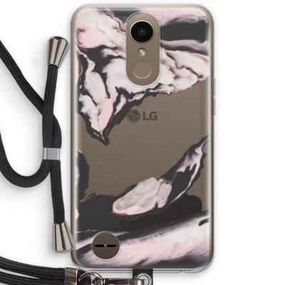 Roze stroom: LG K10 (2017) Transparant Hoesje met koord