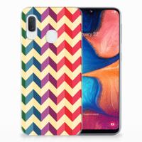 Samsung Galaxy A20e | TPU bumper | Zigzag Multi Color