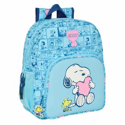 Schoolrugzak Snoopy Love Blauw 32 x 38 x 12 cm