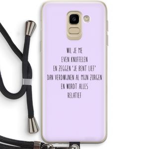 Relatief: Samsung Galaxy J6 (2018) Transparant Hoesje met koord