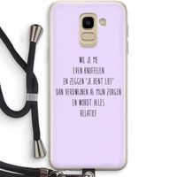Relatief: Samsung Galaxy J6 (2018) Transparant Hoesje met koord