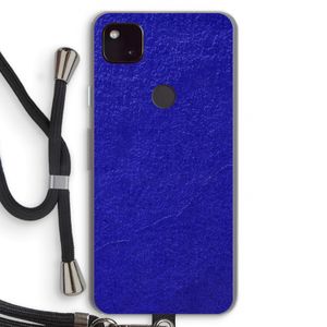 Majorelle Blue: Pixel 4a 5G Transparant Hoesje met koord