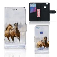 Huawei P10 Lite | Telefoonhoesje | Met pasjeshouder | Paarden