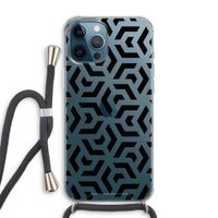 Crazy pattern: iPhone 12 Pro Max Transparant Hoesje met koord