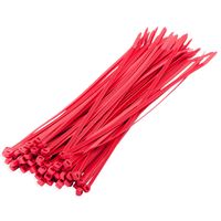 100x stuks tiewrap / tiewraps / kabelbinders nylon rood 10 x 0,25 cm   -