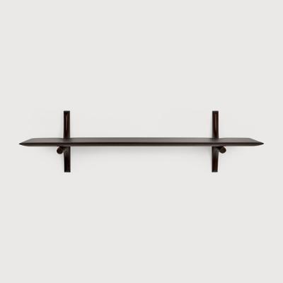 Ethnicraft Wandplank 'PI' Gevernist Mahoniehout, Met 1 plank, kleur Donkerbruin