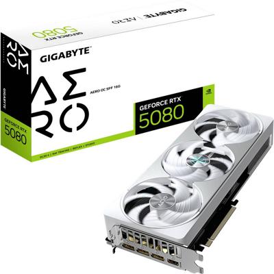 Gigabyte Nvidia RTX 5080 Videokaart AERO OC SFF 16 GB GDDR7-RAM PCIe x16 HDMI 2.1, DisplayPort 2.1