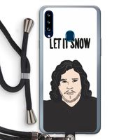Let It Snow: Samsung Galaxy A20s Transparant Hoesje met koord