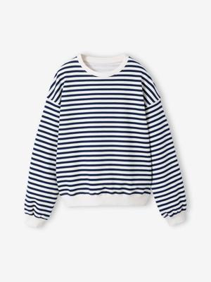 Sweater met wijde pasvorm marineblauw Sweater met wijde pasvorm marineblauw