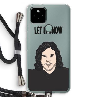 Let It Snow: Pixel 5 Transparant Hoesje met koord