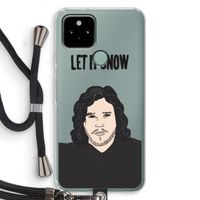 Let It Snow: Pixel 5 Transparant Hoesje met koord