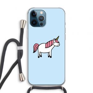 Eenhoorn: iPhone 12 Pro Transparant Hoesje met koord