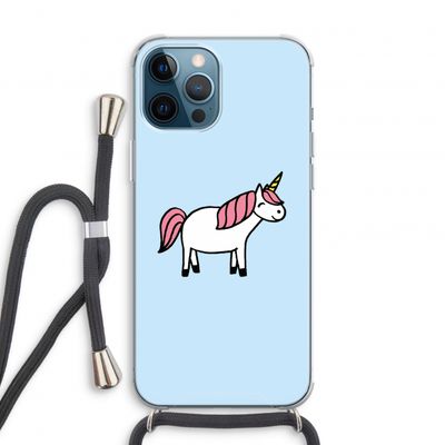 Eenhoorn: iPhone 12 Pro Transparant Hoesje met koord