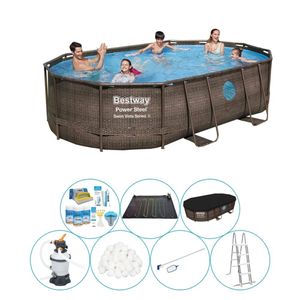 Bestway Power Steel Swim Vista OVAAL 488x305x107 cm - Zwembad Deal